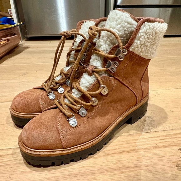 Marc Fisher Isalia Shearling Hiker Boots | Size 7 - Picture 3 of 7